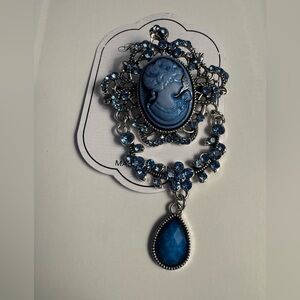 New Fashion Jewelry Cameo brooch- blues